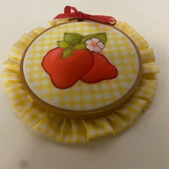 Other - Wall De or ,strawberries hand made. Cross stitch/embroidery wall decor